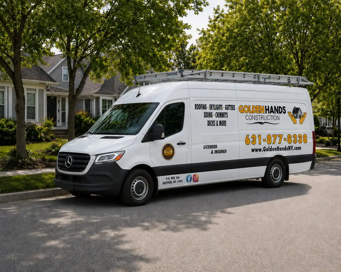 Golden Hands Construction service van